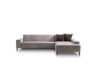 L-förmiges Sofa mit Armlehnen links und rechts