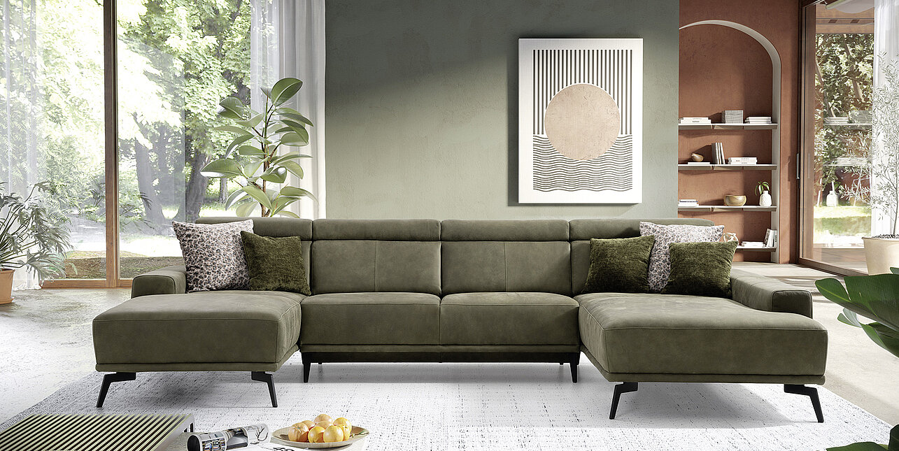 U-förmige Couch Modell Beuffel