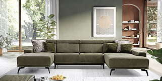 U-förmige Couch Modell Beuffel