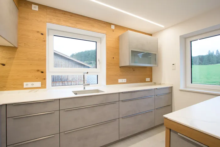 Küche Betonoptik und Eiche