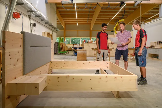 Fertigung Zirbenbett Tischlerei Laserer