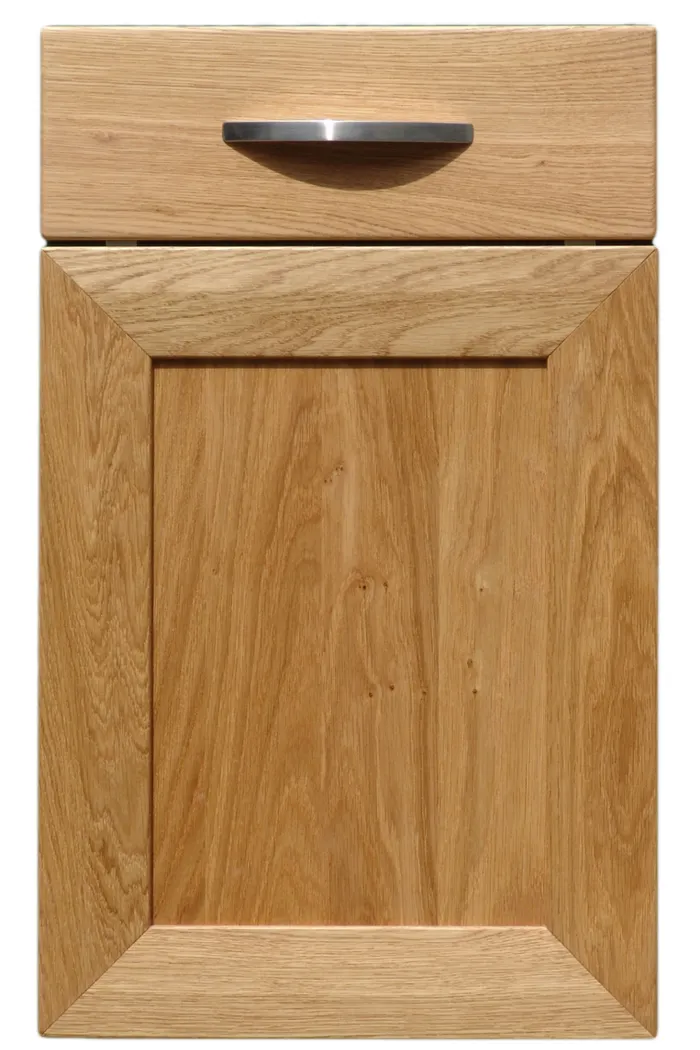 Küchenschranktür aus Eichenholz mit Schublade und Metallgriff